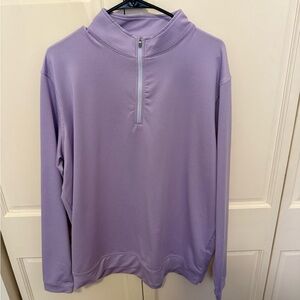 Peter Millar Lavender Zip Up Sweater